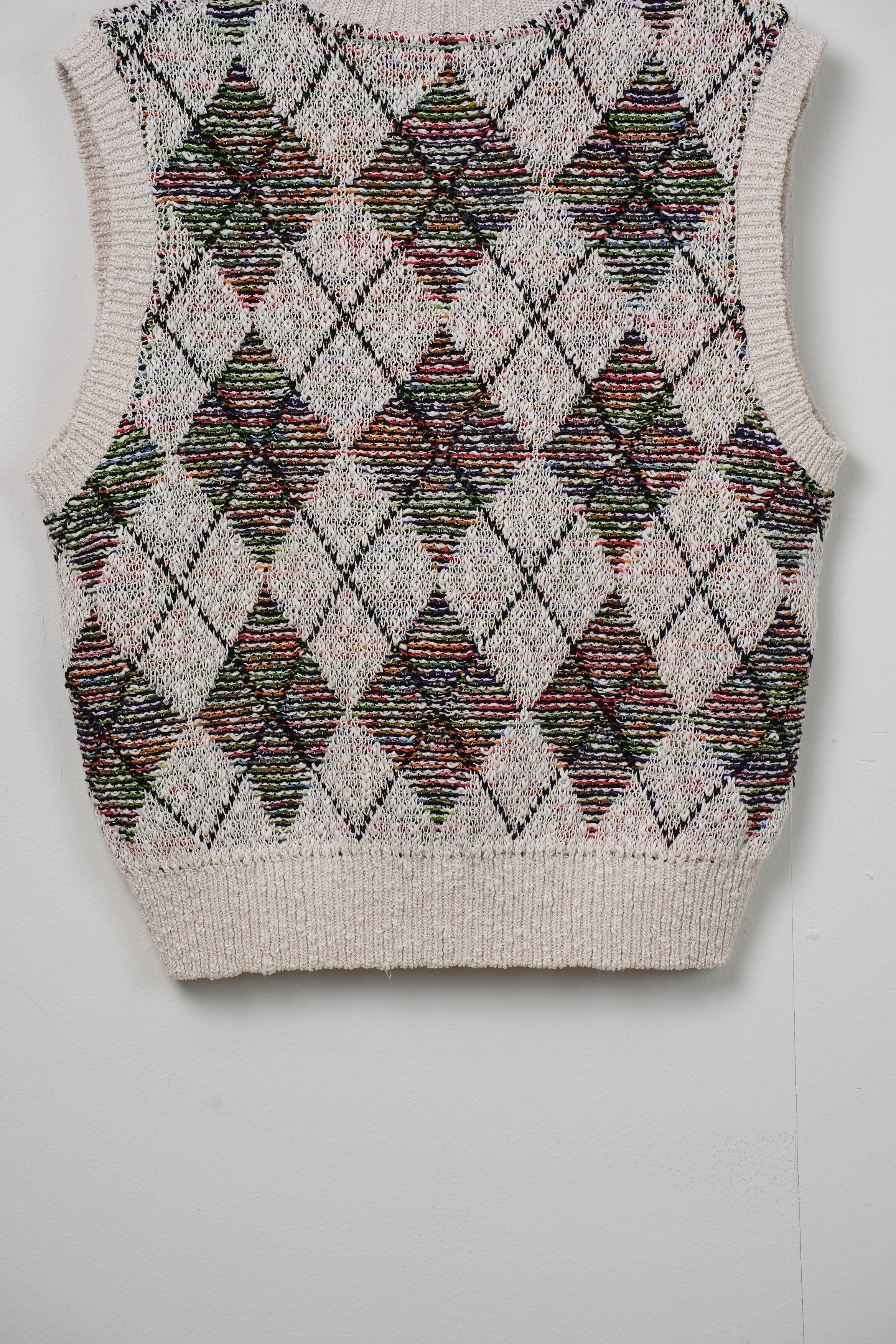 【COOHEM〈women's〉】SUMMER ARGYLE KNIT V/T_250228003386