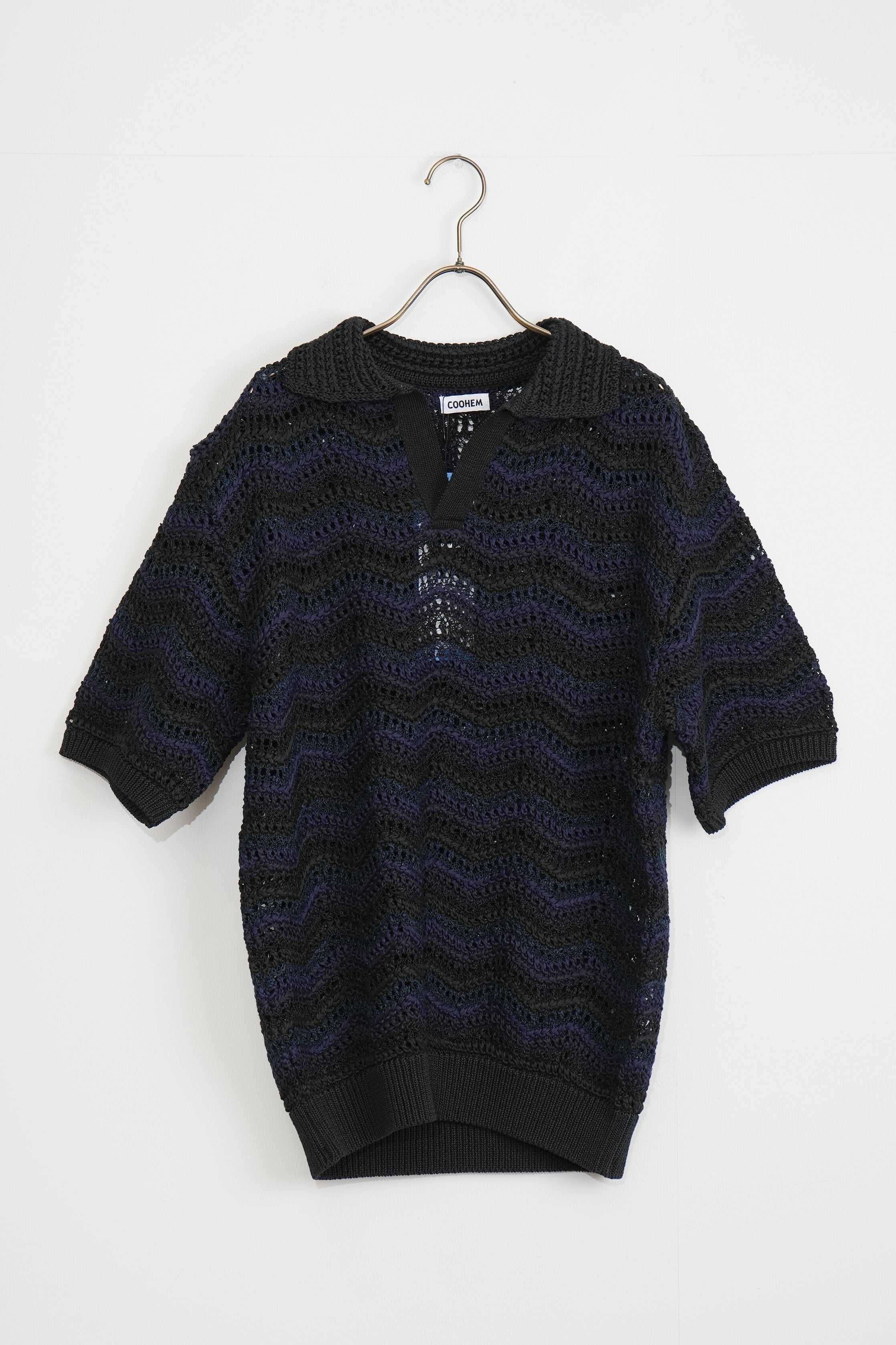 【COOHEM〈men's〉】ZIGZAG SUKASHI KNIT P/O_250326005062
