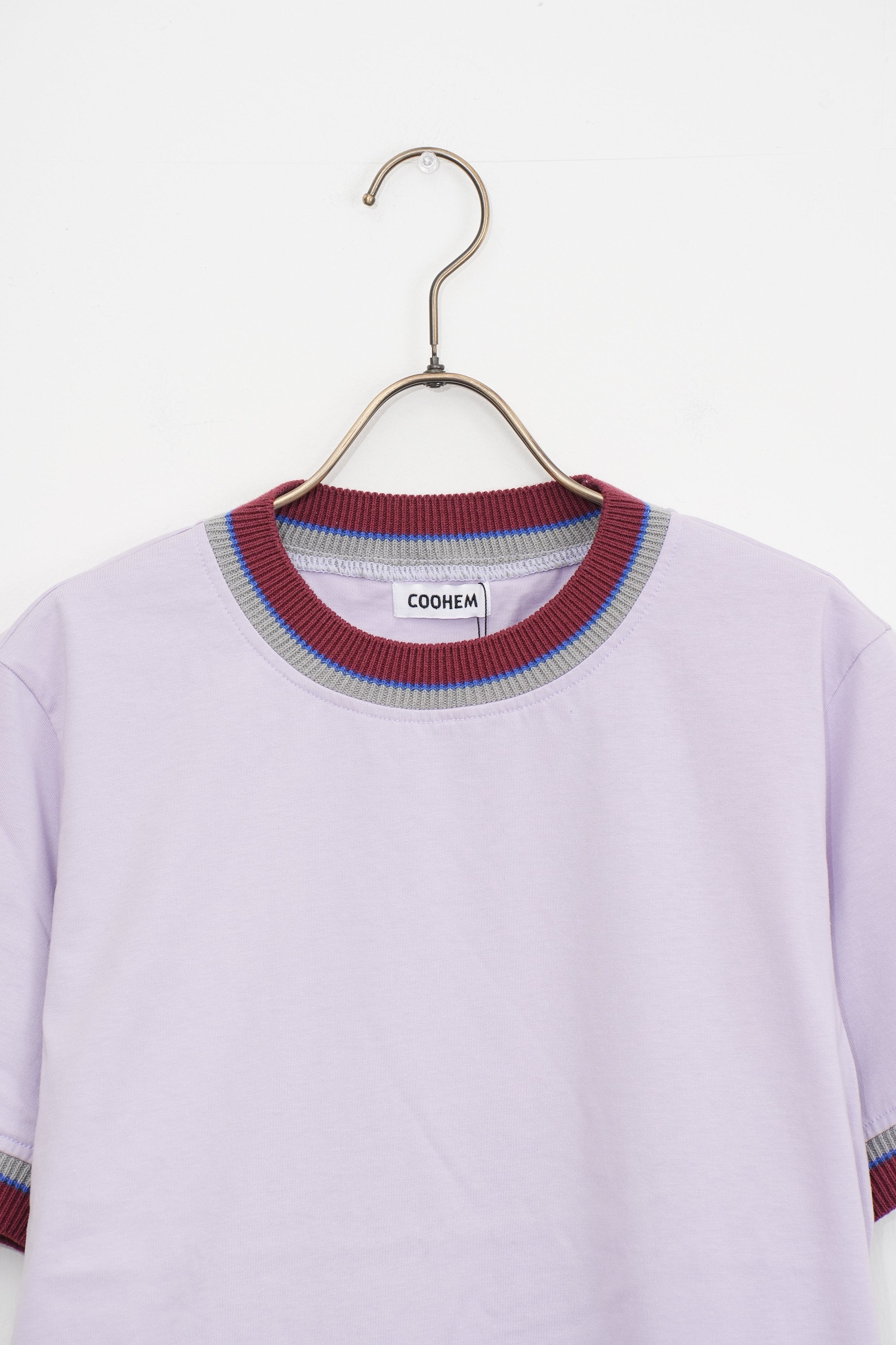 【COOHEM〈women’s〉】KNIT DETAIL RINGER T-SHIRT_250422006840