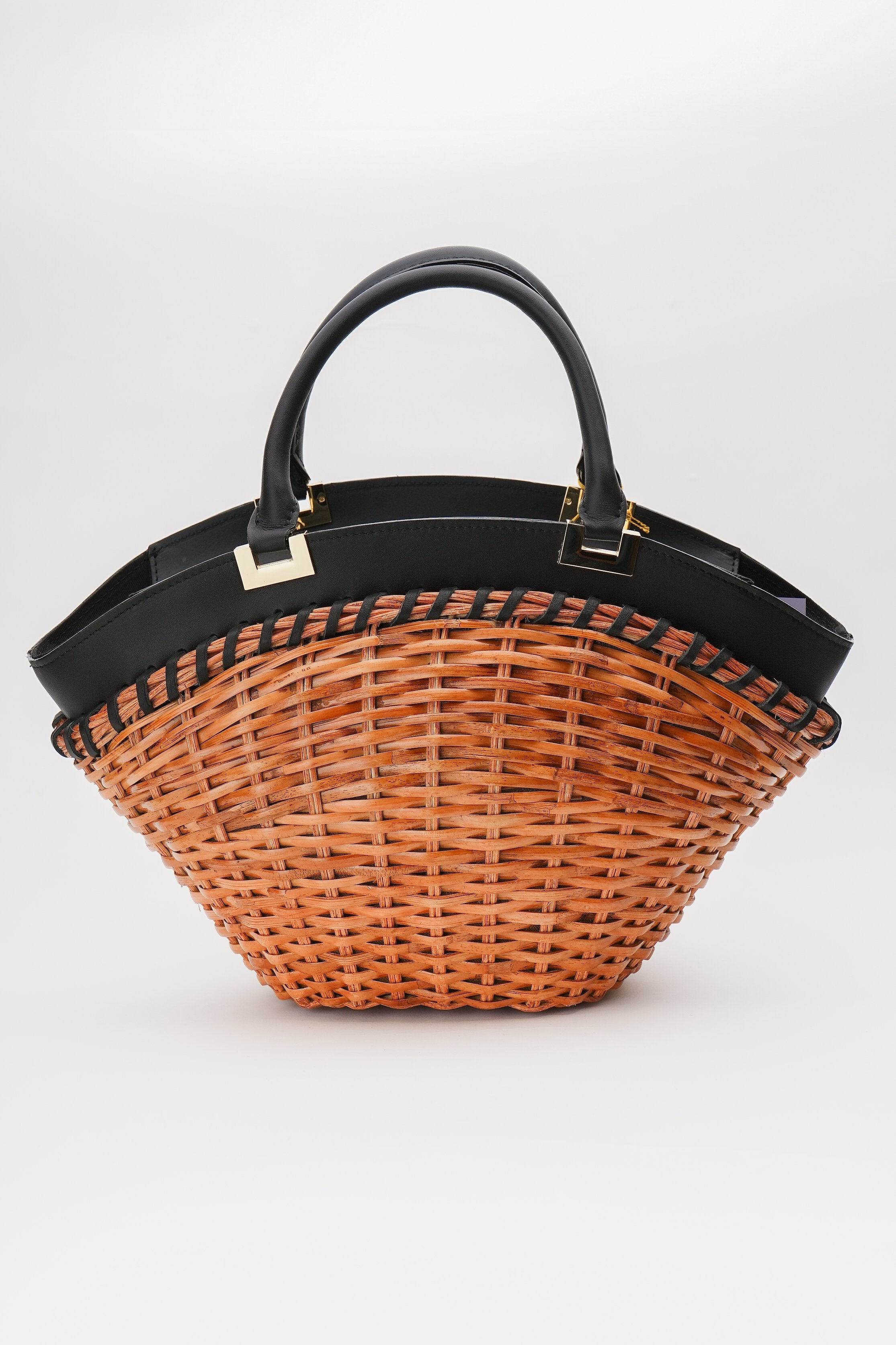 【VIOLAd'ORO】スプリットラタン×レザートートバッグ_250502007853