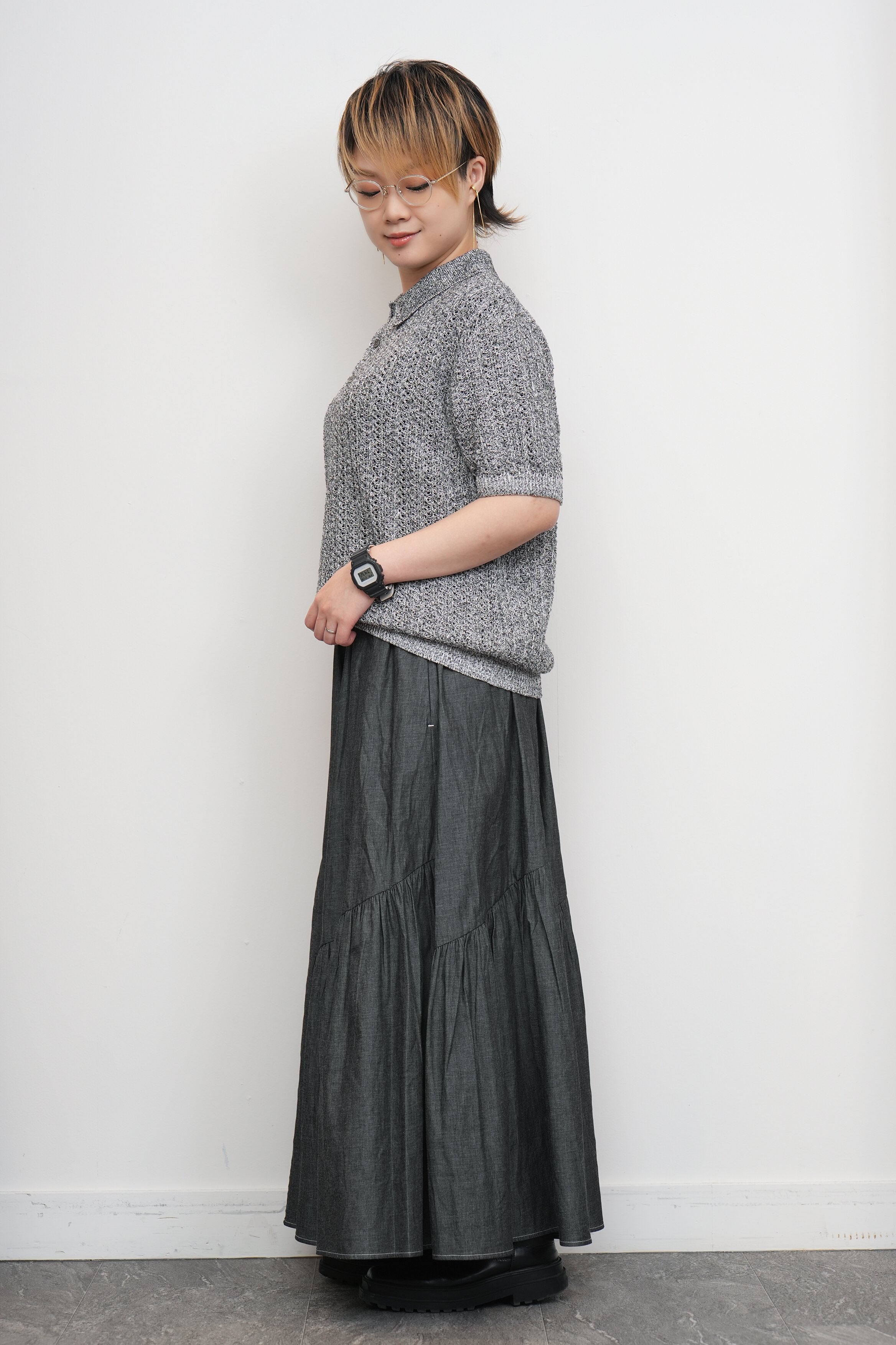 【COOHEM〈men's〉】SHADOW STRIPE KNIT P/L_250228003398