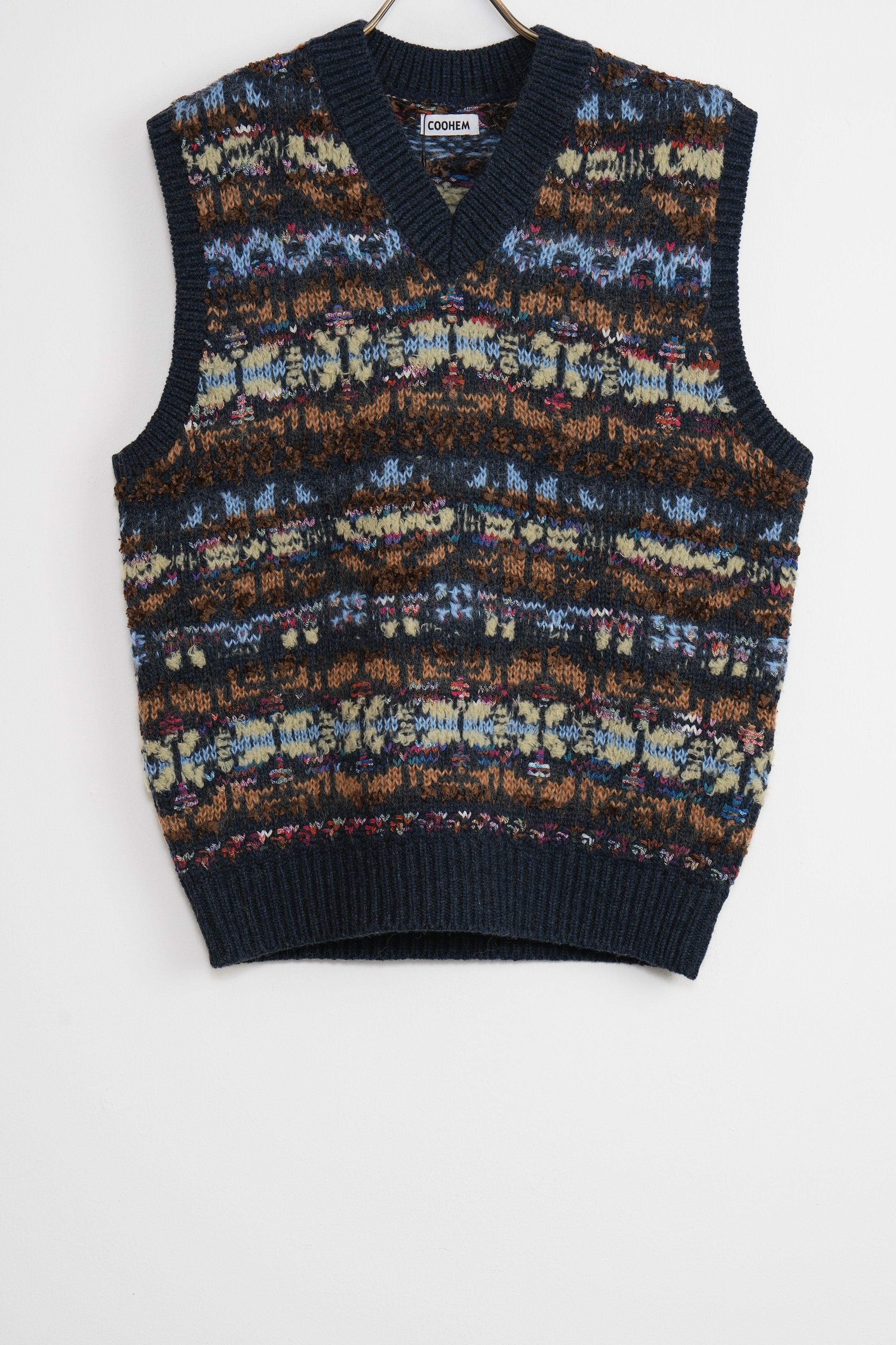 【COOHEM〈men's〉】FAIR ISLE KNIT V/T_241003004357
