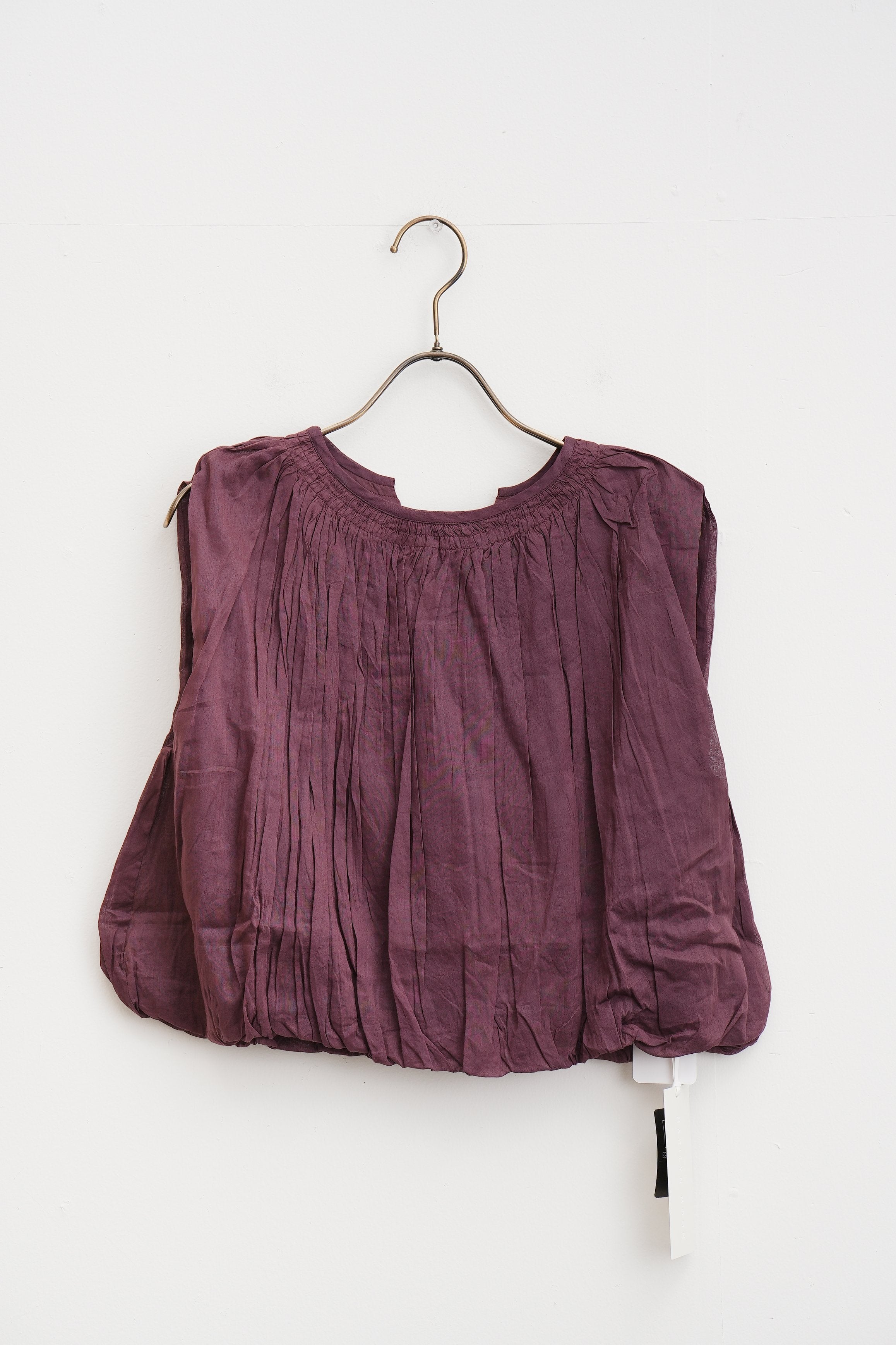 【MARILYN MOON】2WAYタックテクニックシアーコットンバルーンブラウス _250522009075