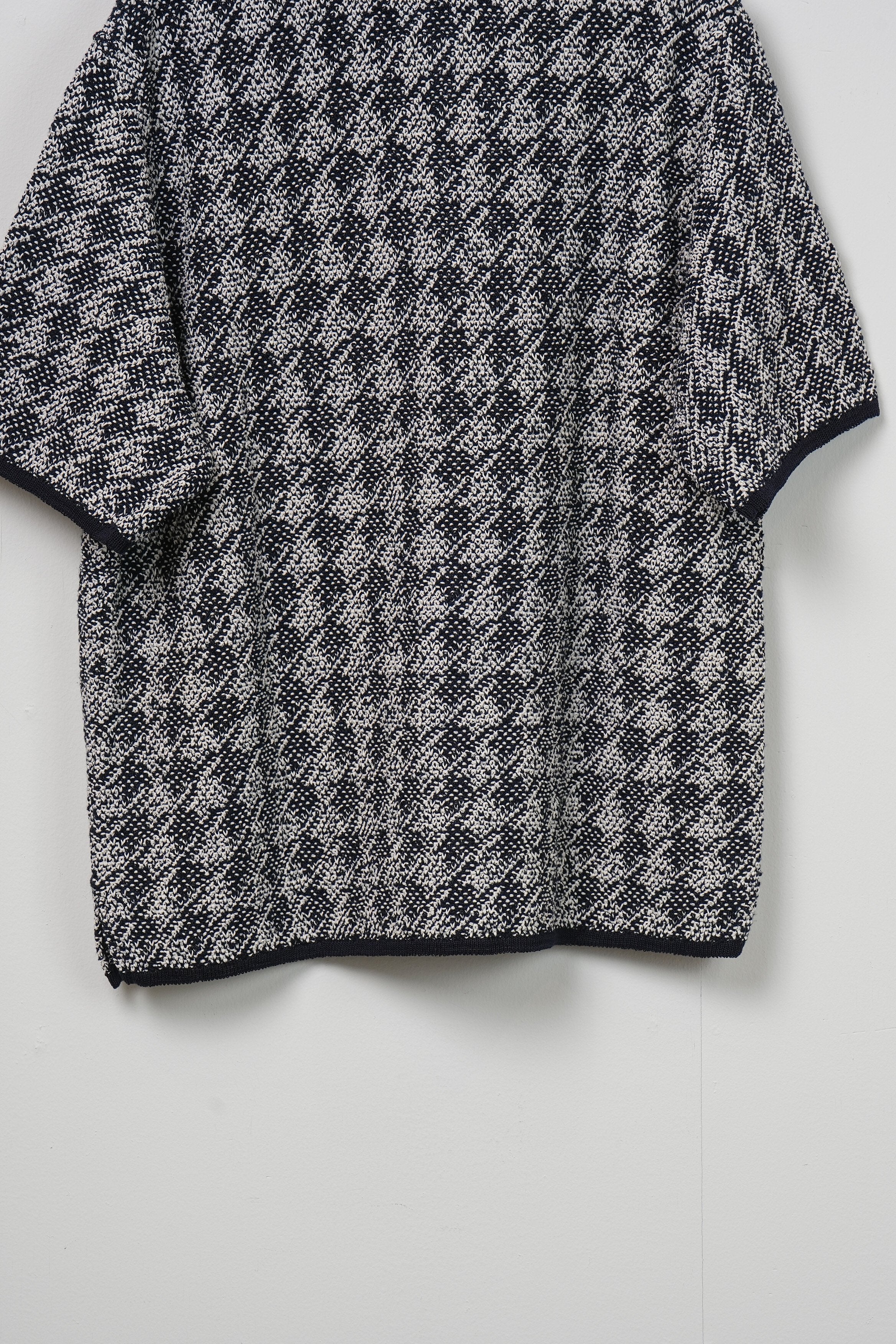 【COOHEM〈men's〉】HOUNDSTOOTH KNIT S/T_250228003402