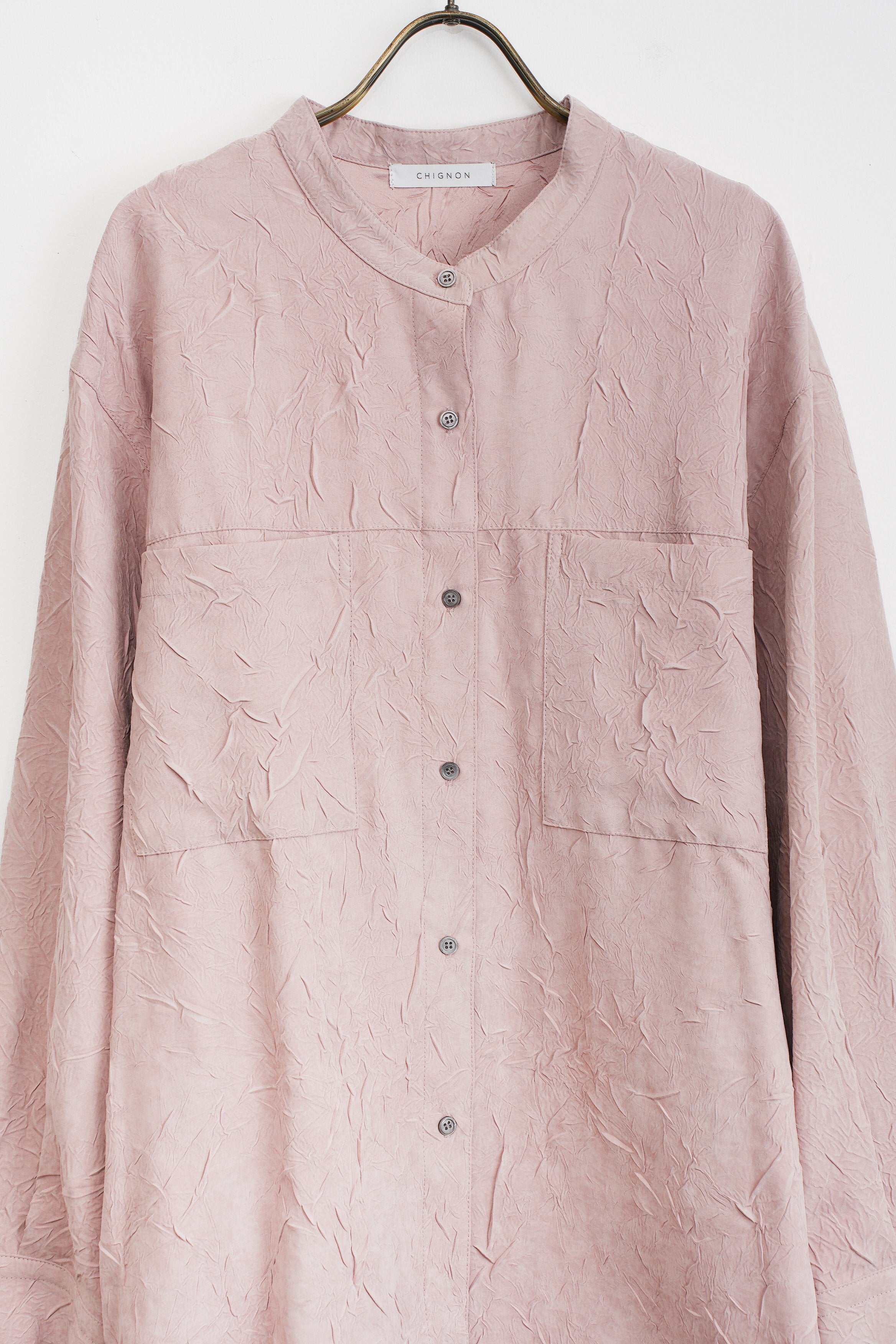 【CHIGNON】スウェードライクワッシャーシャツ_250730003025