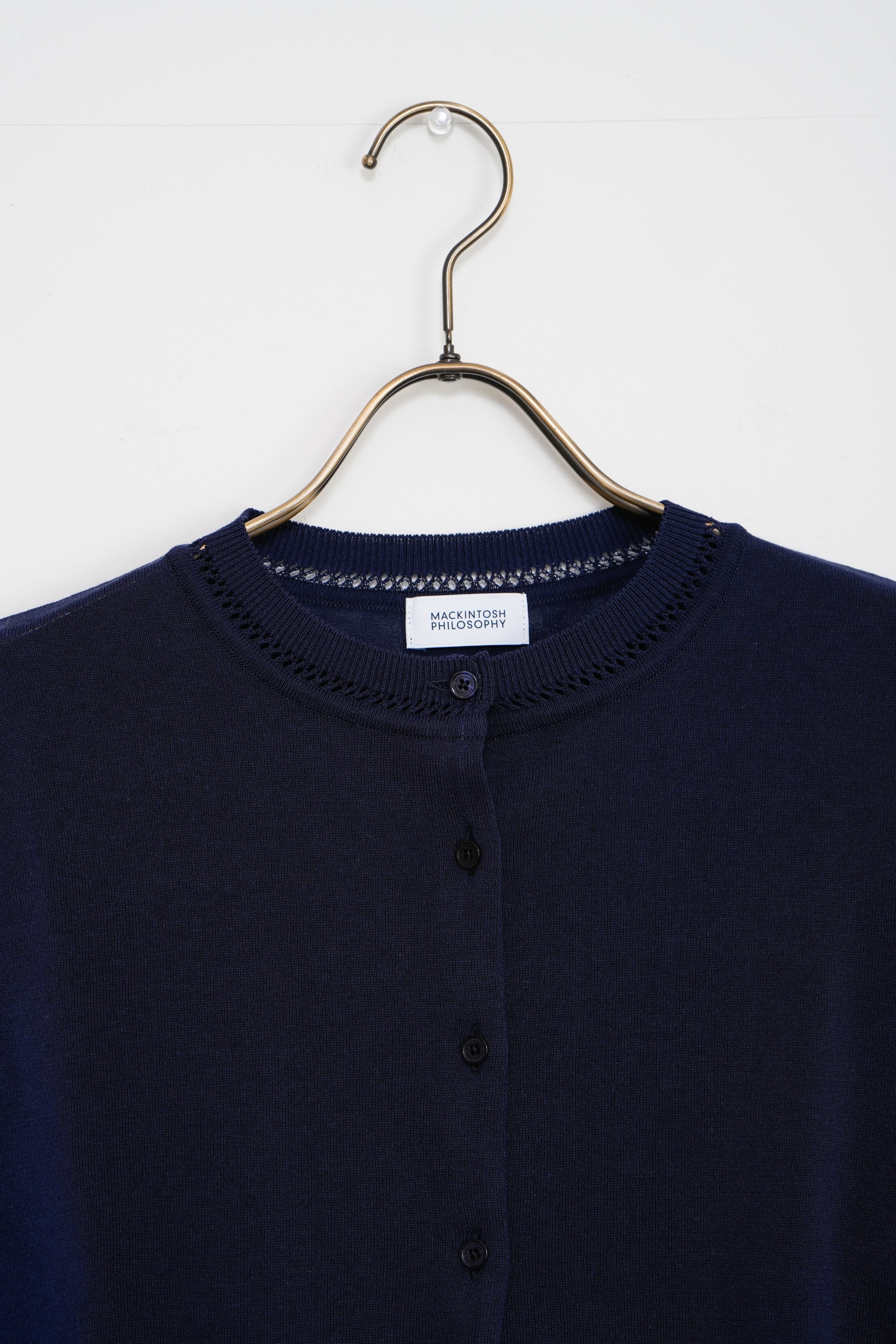【MACKINTOSH  PHILOSOPHY】 アイレットクルーネックカーディガン_230722002958