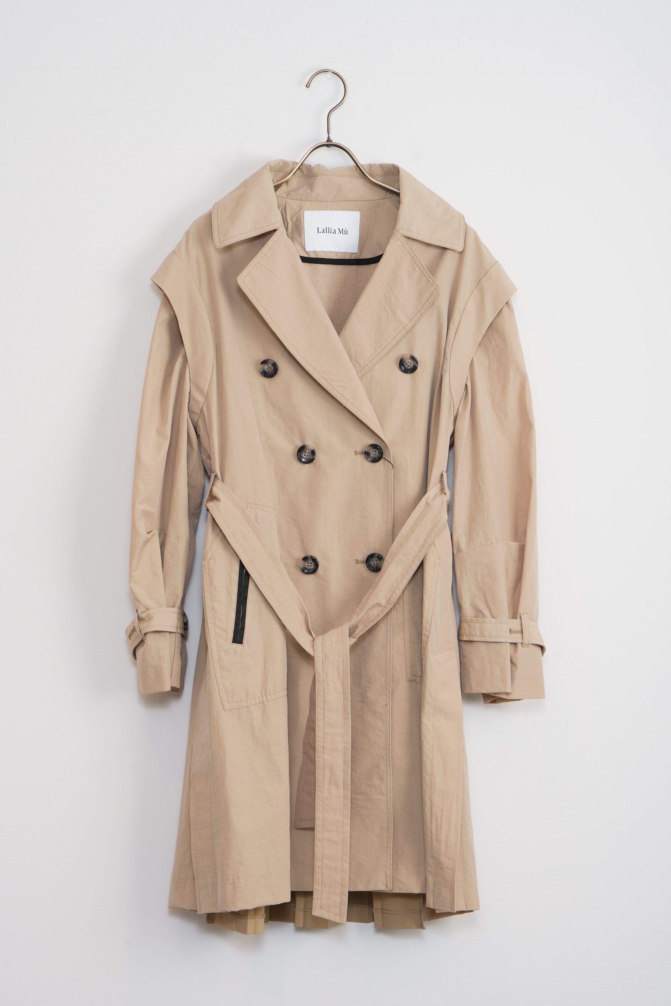 【Lallia Mù】デタッチスリーブミドルトレンチコート_240301008182