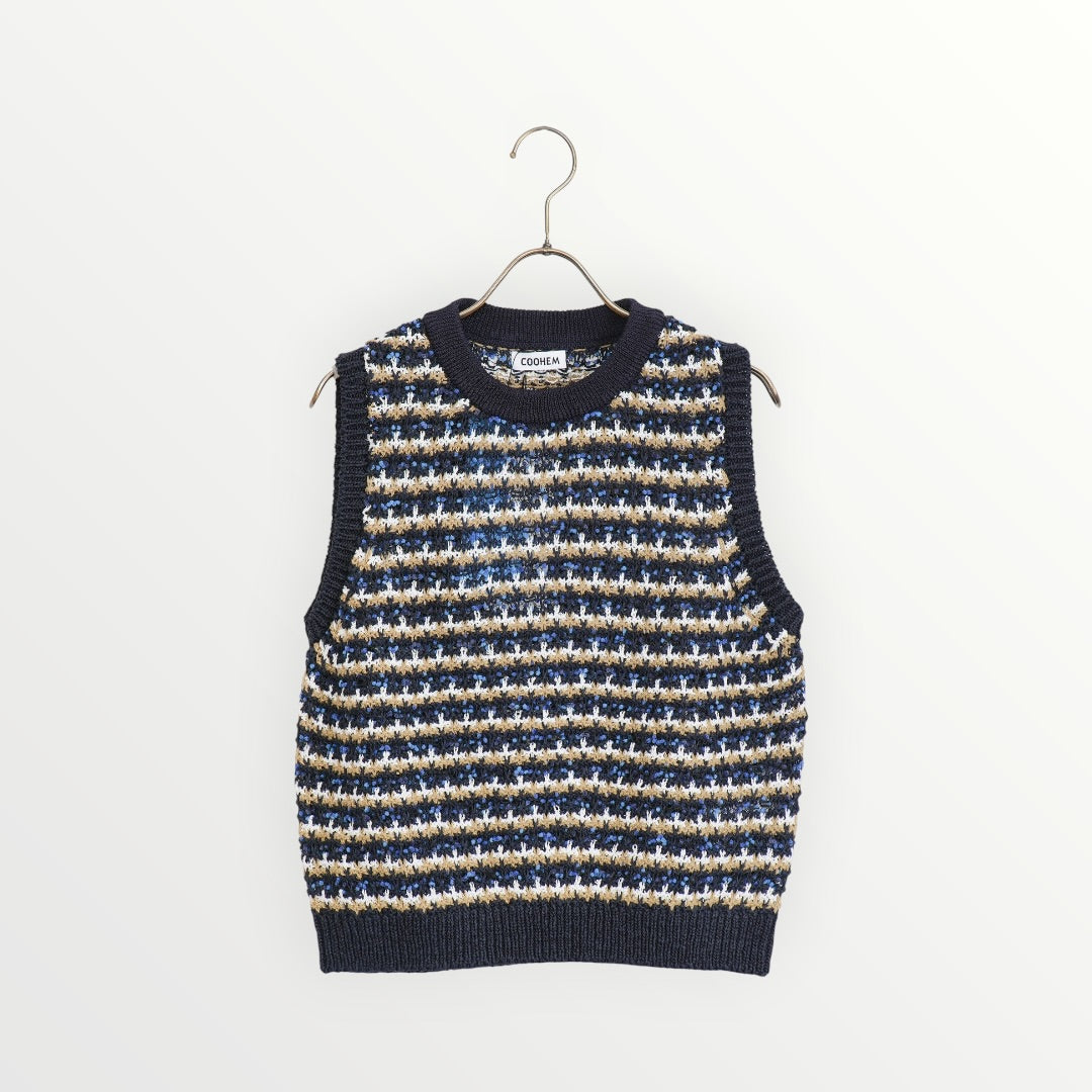 【COOHEM〈women's〉】SUKASHI BORDER KNIT V/T_250326005056