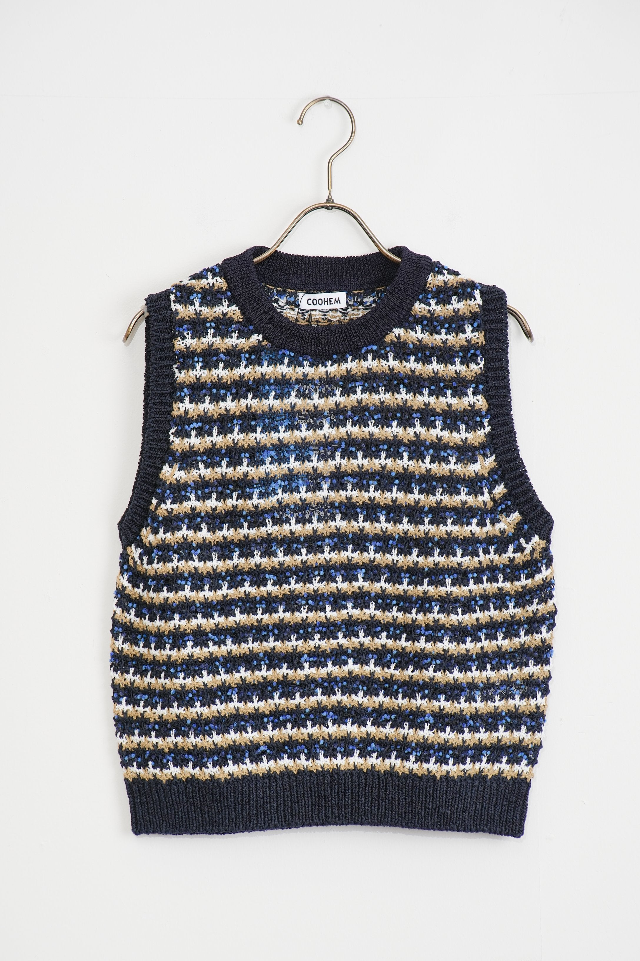 【COOHEM〈women's〉】SUKASHI BORDER KNIT V/T_250326005056