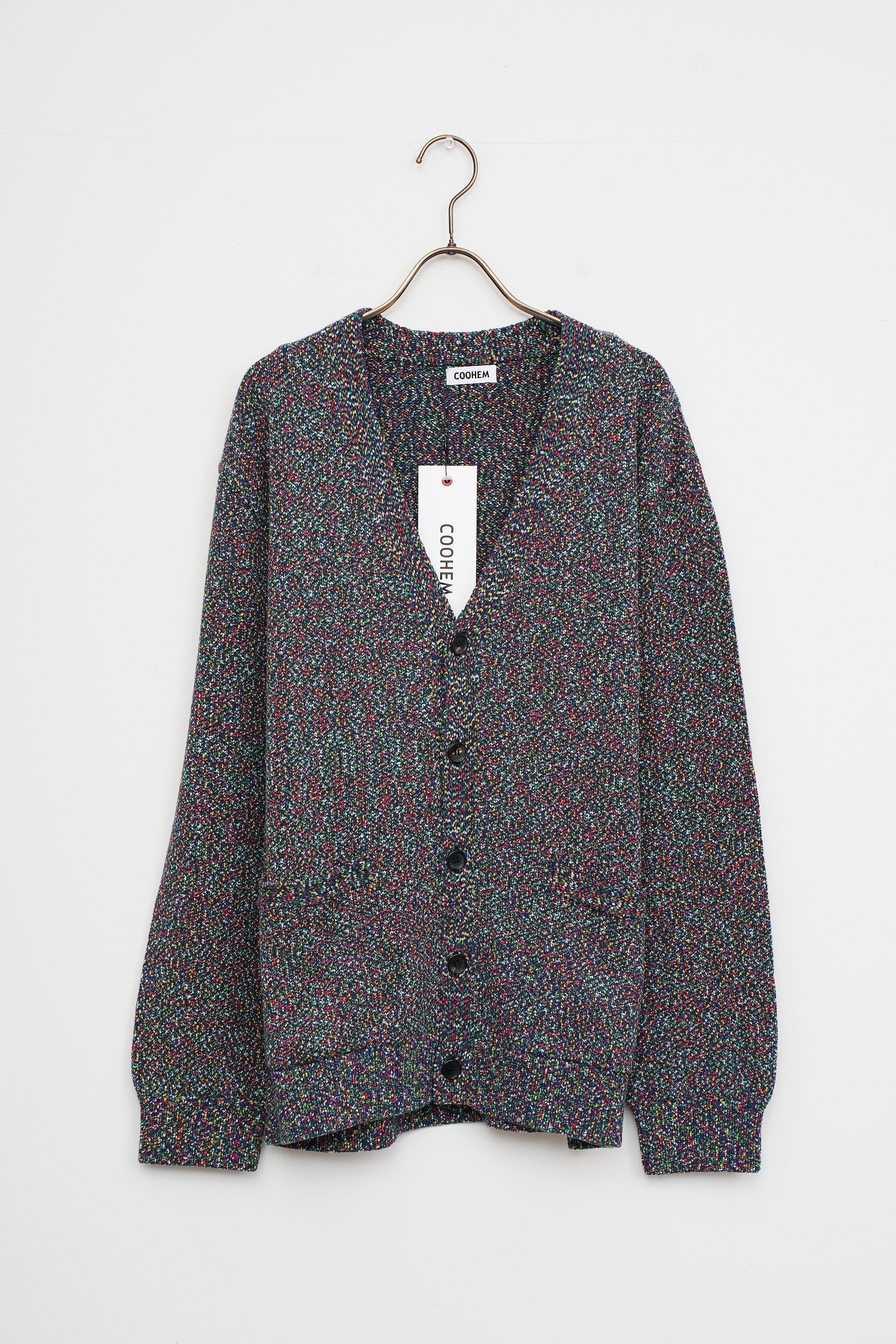【COOHEM〈men's〉】FLECKED COTTON KNIT CARDIGAN_250802003316