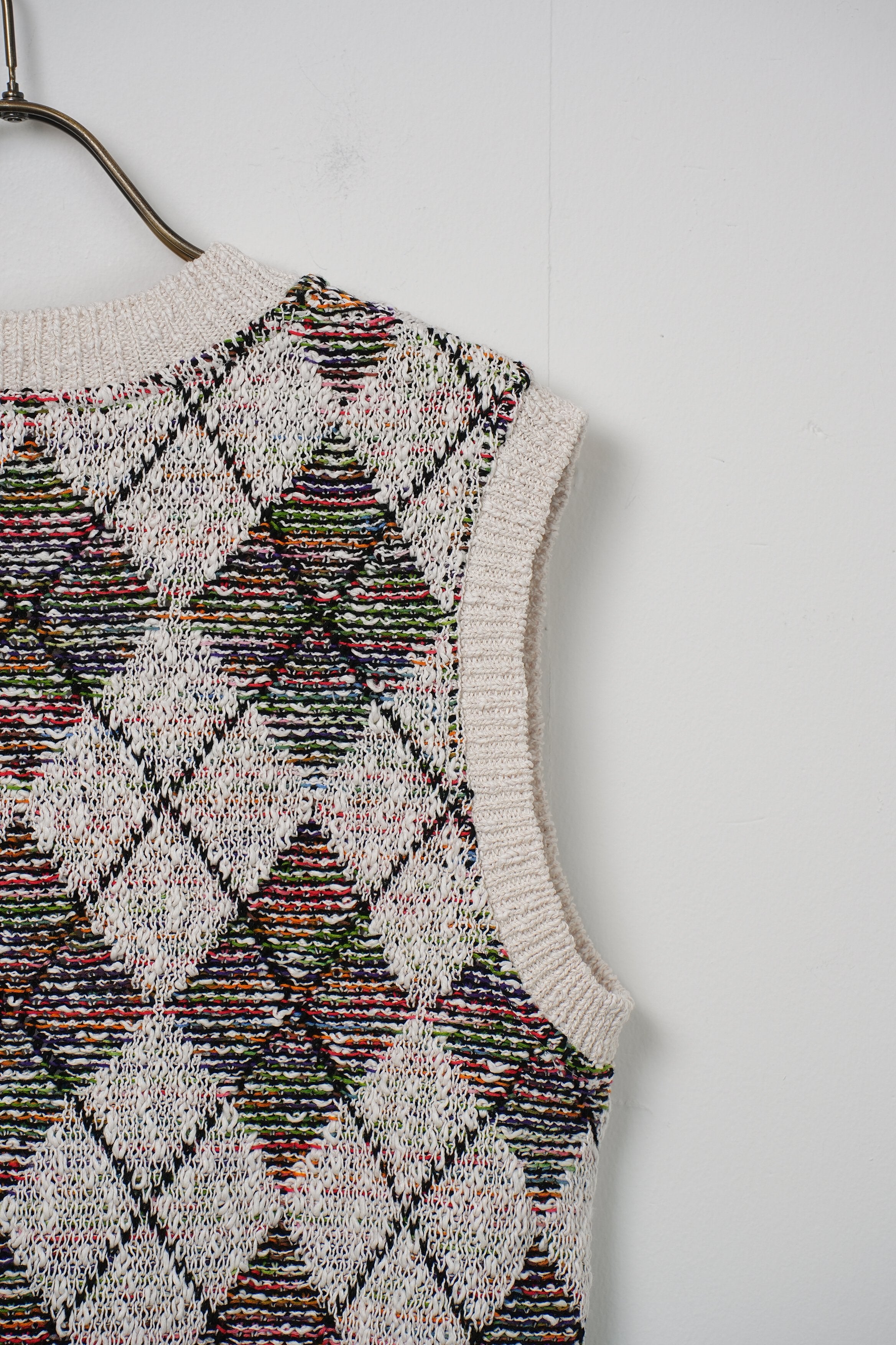 【COOHEM〈women's〉】SUMMER ARGYLE KNIT V/T_250228003386