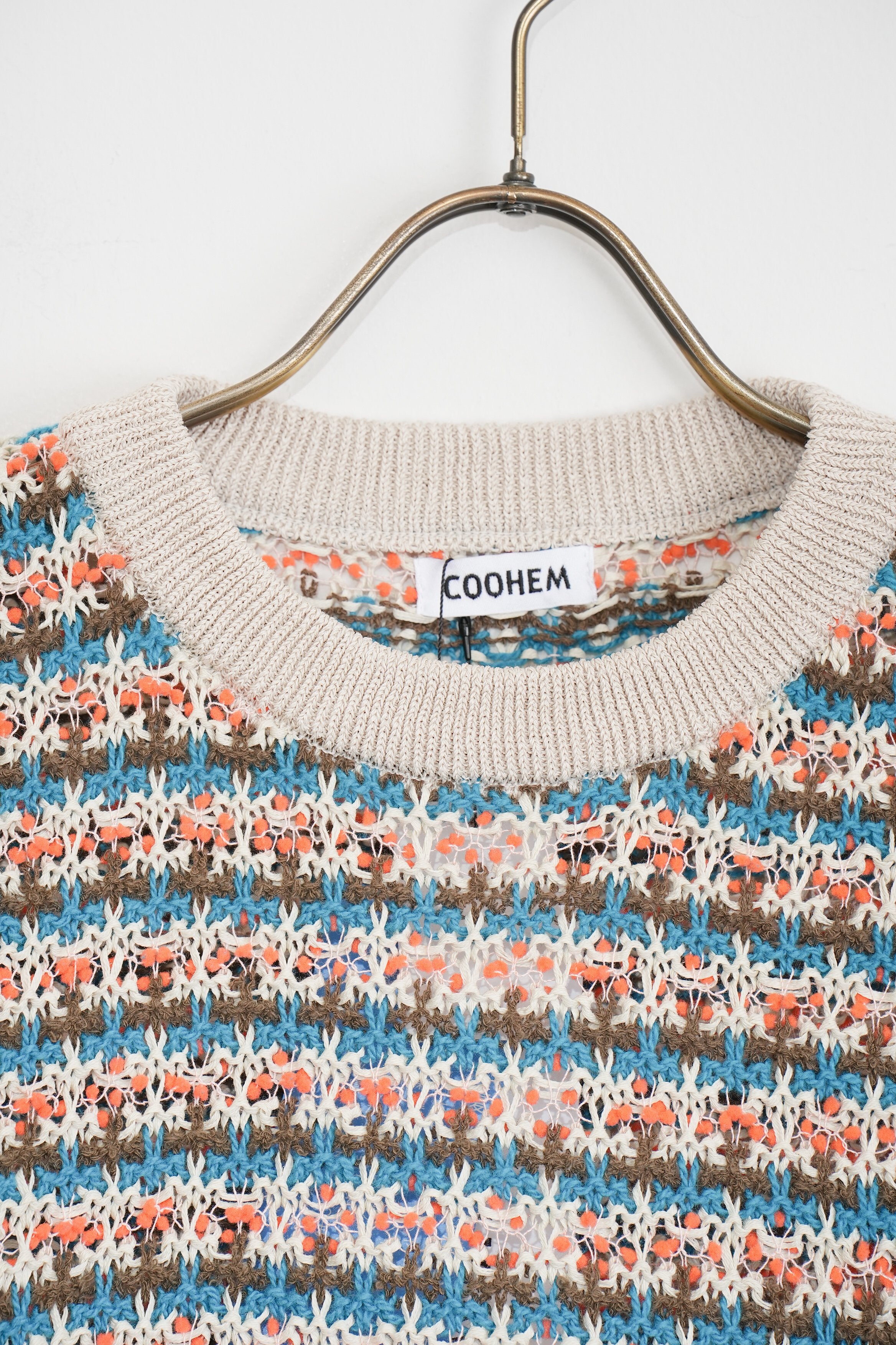 【COOHEM〈men's〉】SUKASHI BORDER KNIT V/T_250326005063