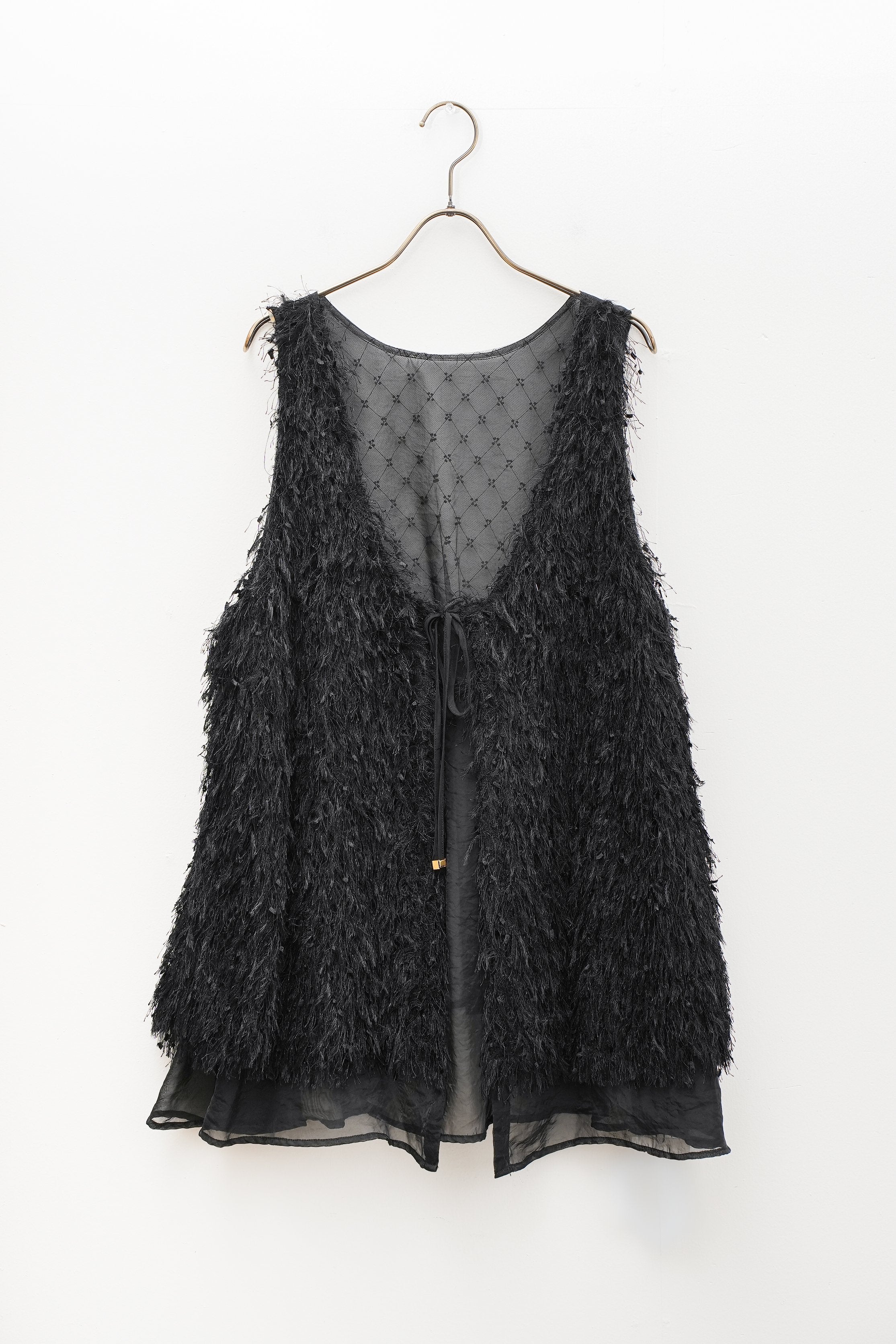 【Mewl】ふわふわジャガードチュニックベスト_250809003686