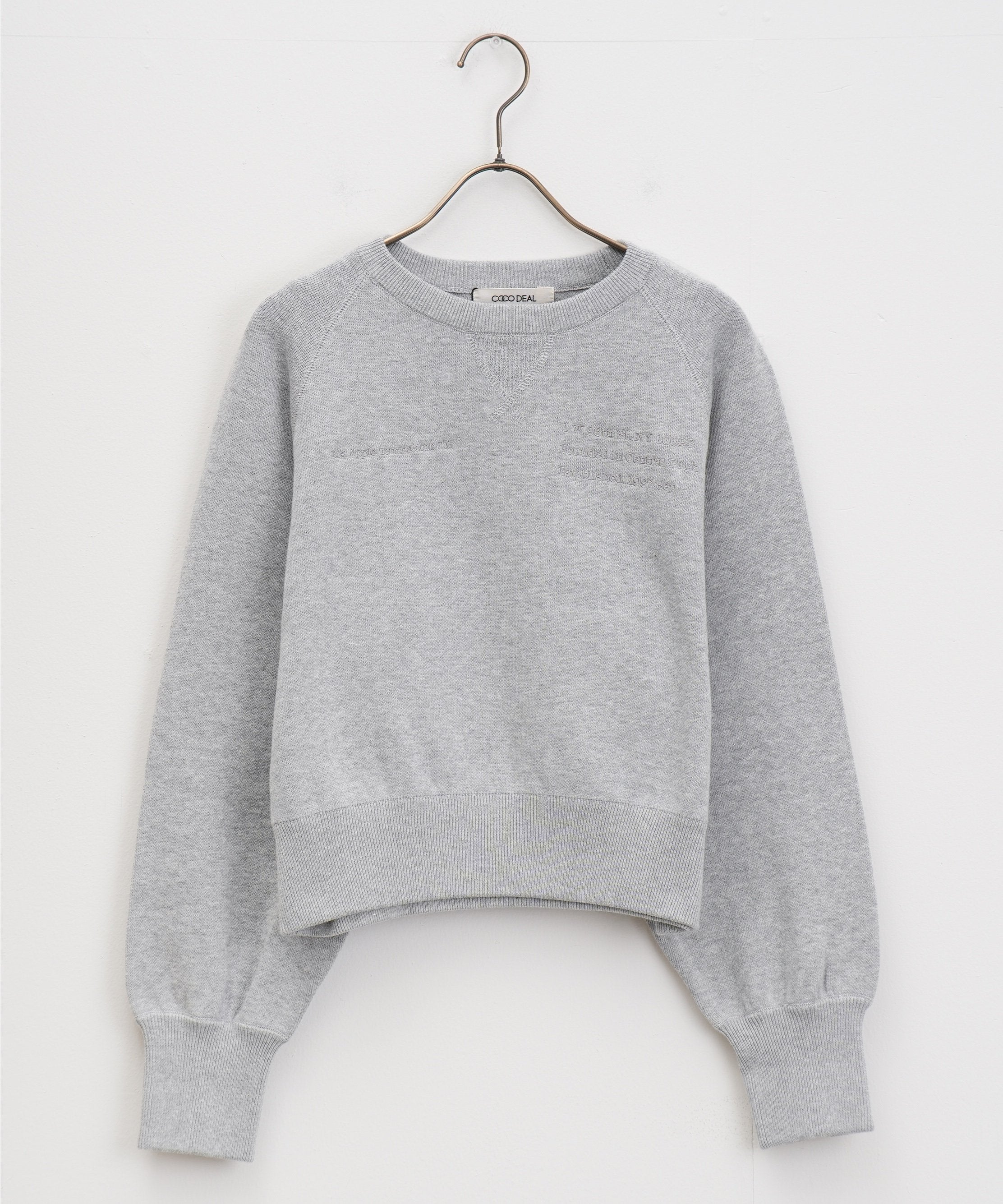 【COCO DEAL】CLUBロゴ刺繍スウェットライクニット_250124001208