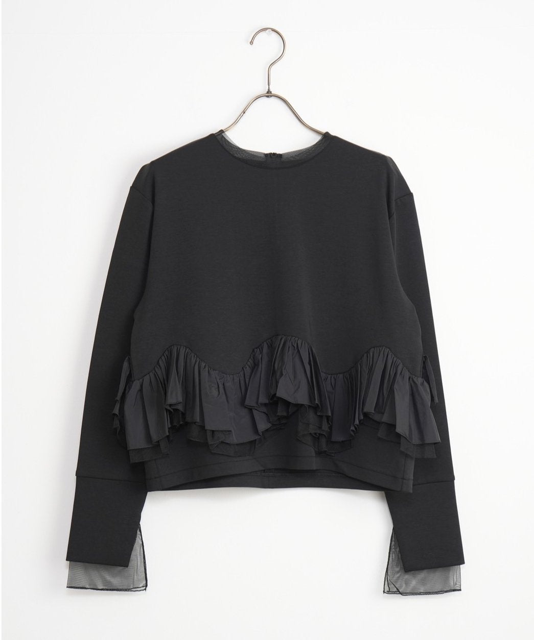 【MARILYN MOON】タフタスパイラルラッフルカットソートップス_240829001962