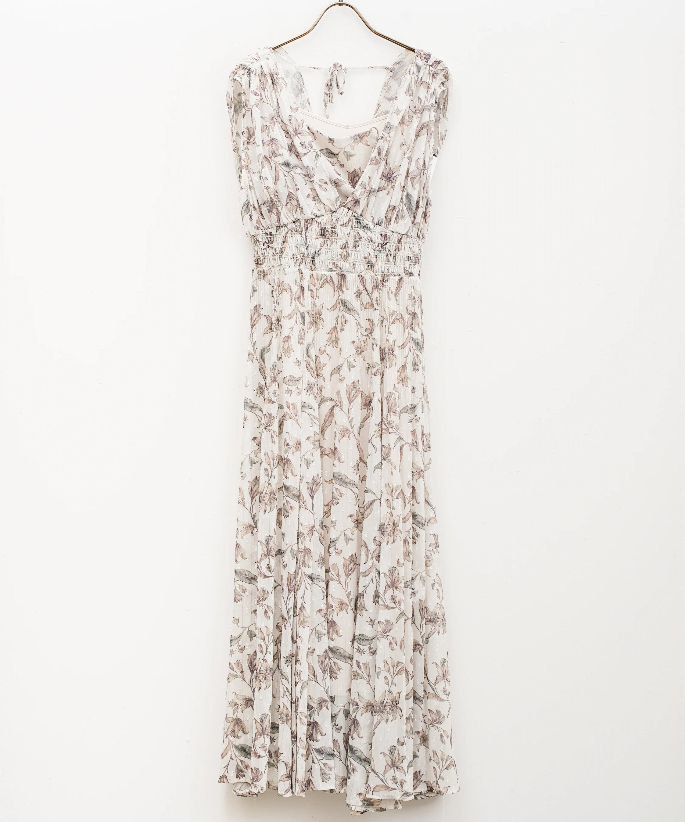 【COCO DEAL】ショルダーギャザーフラワープリントワンピース_250716002112