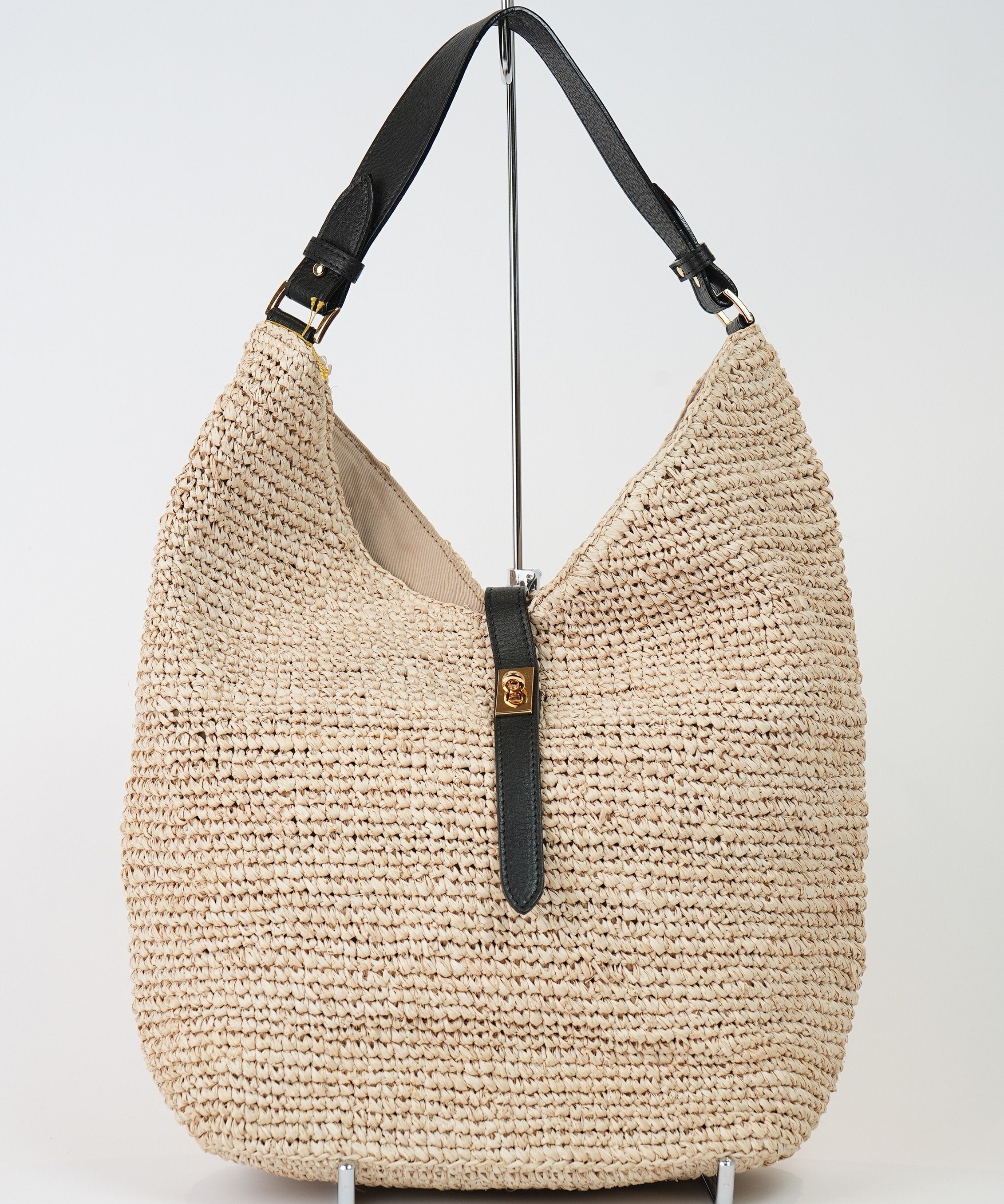 【VIOLAd'ORO】SANDRO ラフィア ワンショルダーバッグ_240318009741